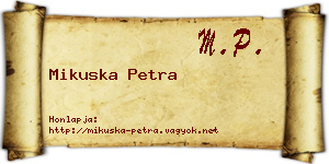 Mikuska Petra névjegykártya
